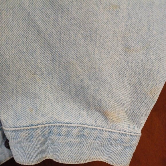 Faded Glory XXL denim jacket with extra pockets, stained - Picture 7 of 9